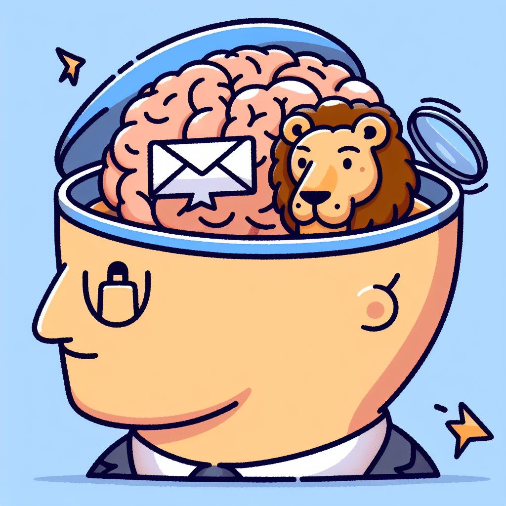 Un cerebro no termina de tener claro si el correo electrónico contiene amenazas, como si de leones se tratara.
